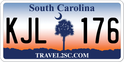 SC license plate KJL176