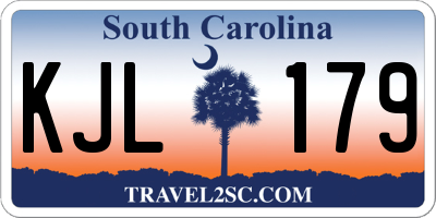 SC license plate KJL179