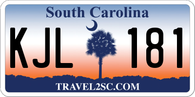 SC license plate KJL181