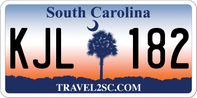 SC license plate KJL182