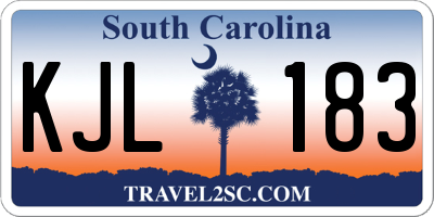SC license plate KJL183