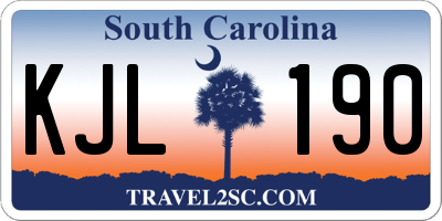 SC license plate KJL190