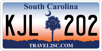 SC license plate KJL202