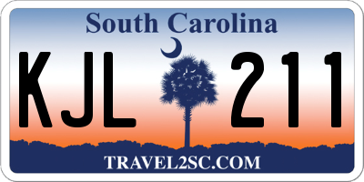 SC license plate KJL211