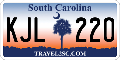 SC license plate KJL220