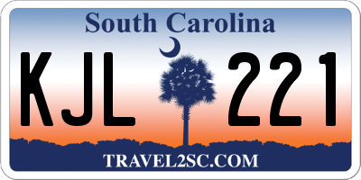 SC license plate KJL221