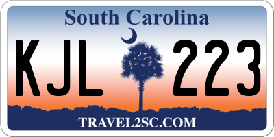 SC license plate KJL223