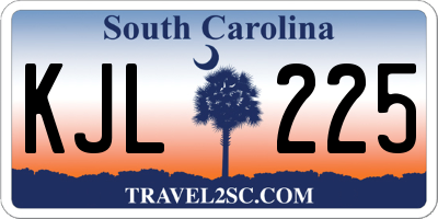 SC license plate KJL225