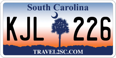 SC license plate KJL226