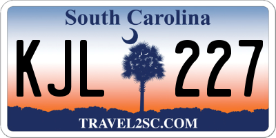 SC license plate KJL227