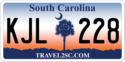 SC license plate KJL228