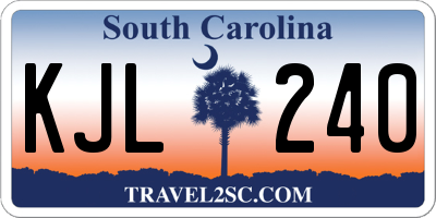 SC license plate KJL240