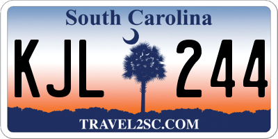 SC license plate KJL244