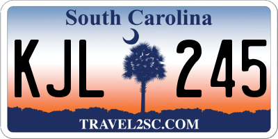 SC license plate KJL245
