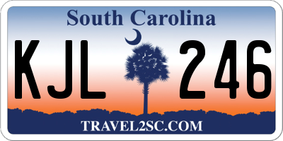SC license plate KJL246