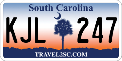 SC license plate KJL247