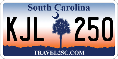 SC license plate KJL250