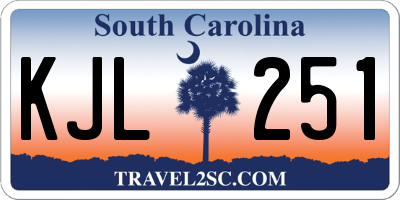 SC license plate KJL251
