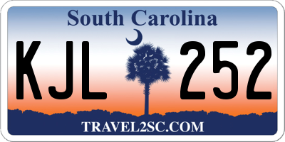 SC license plate KJL252