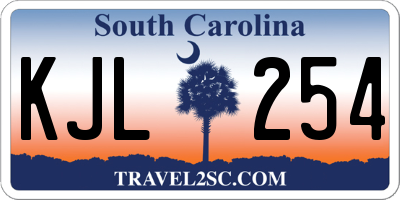 SC license plate KJL254