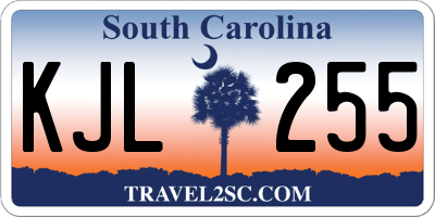 SC license plate KJL255