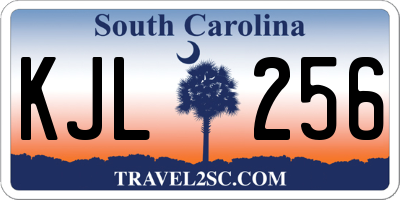 SC license plate KJL256