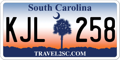 SC license plate KJL258