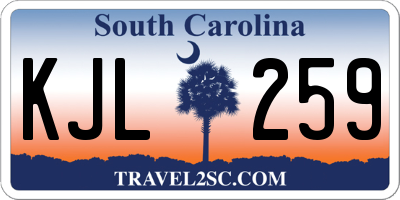 SC license plate KJL259
