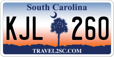 SC license plate KJL260