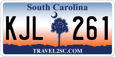 SC license plate KJL261