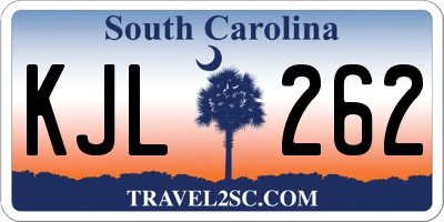 SC license plate KJL262