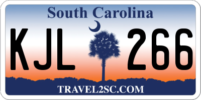 SC license plate KJL266