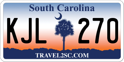 SC license plate KJL270