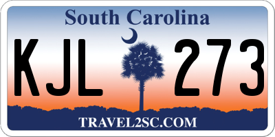 SC license plate KJL273