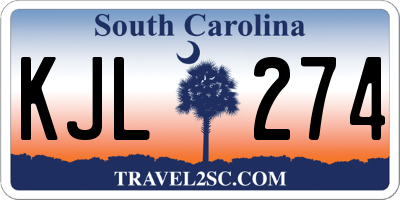 SC license plate KJL274