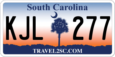 SC license plate KJL277