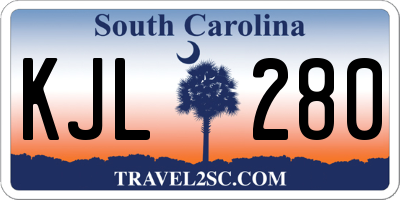 SC license plate KJL280