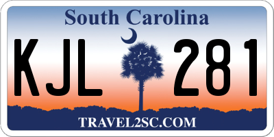 SC license plate KJL281