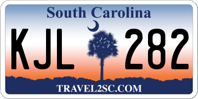 SC license plate KJL282