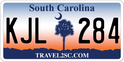 SC license plate KJL284