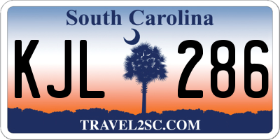 SC license plate KJL286