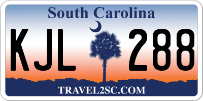 SC license plate KJL288