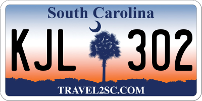 SC license plate KJL302