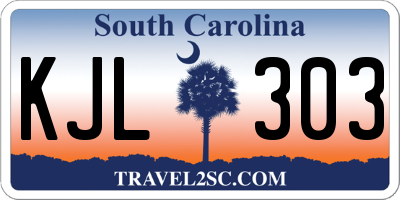 SC license plate KJL303