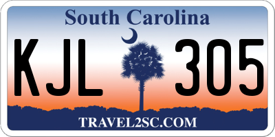 SC license plate KJL305