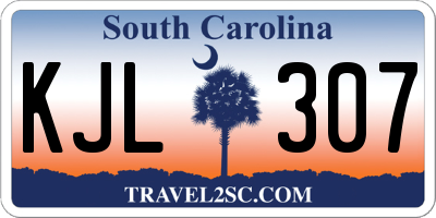 SC license plate KJL307