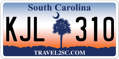 SC license plate KJL310