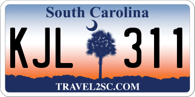 SC license plate KJL311