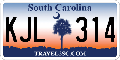 SC license plate KJL314