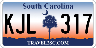 SC license plate KJL317